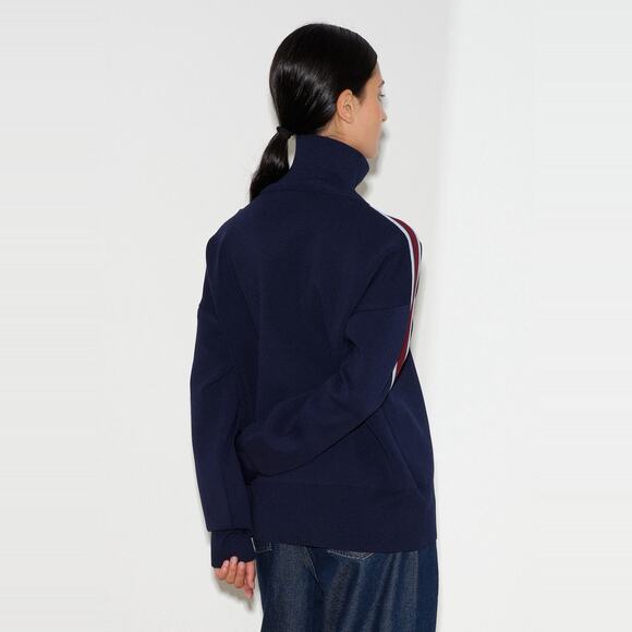 Nomia Track Stripe Mockneck Sweater Womens size Small - Picture 2 of 15